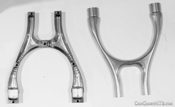 the chainstay yoke on the fat bike tandem was also custom machined in two pieces